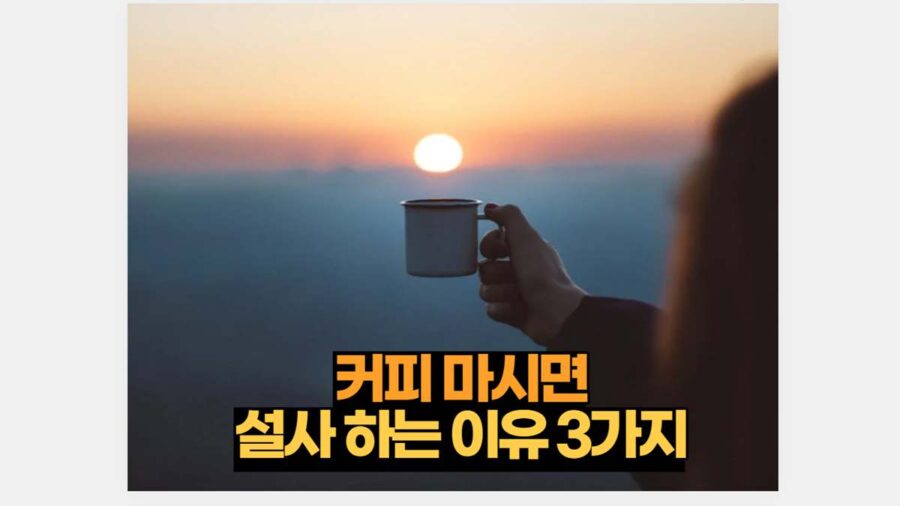 커피 설사 하는 이유 3가지