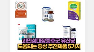 과민성대장증후군 유산균  도움되는 증상 추천제품 5가지