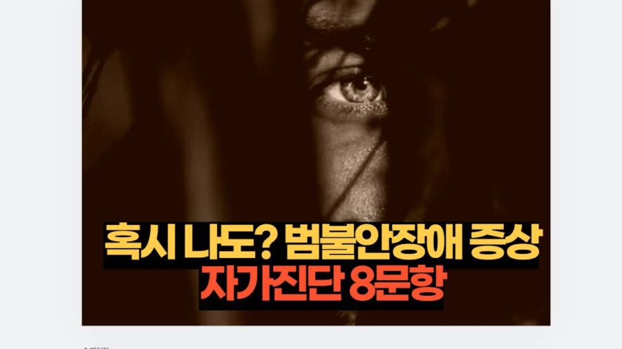 혹시 나도? 범불안장애 증상자가진단 8문항