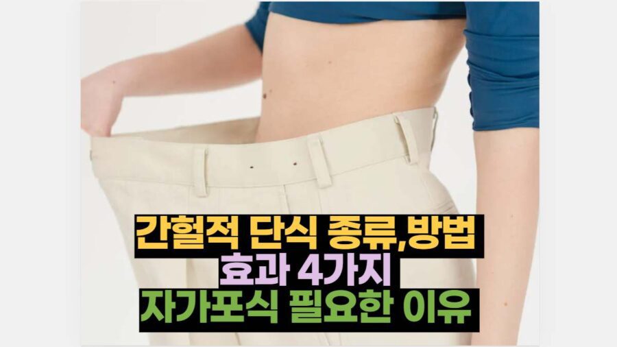 간헐적 단식 종류,방법  효과 4가지  자가포식 필요한 이유 