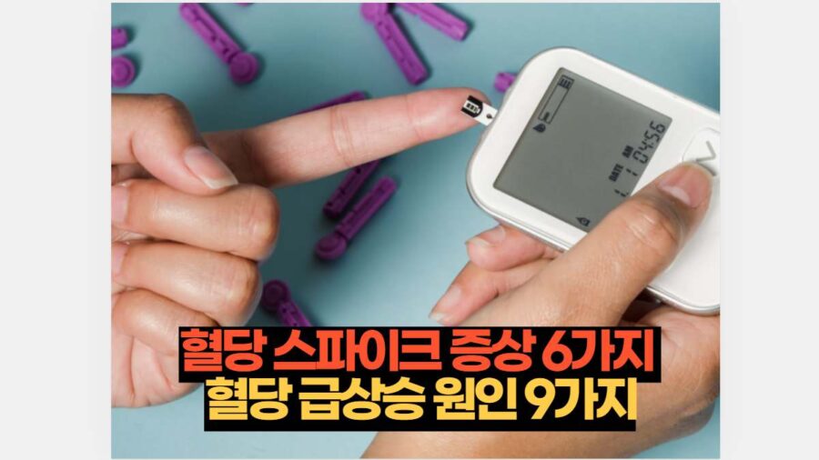 혈당 스파이크 증상 6가지  혈당 급상승 원인 9가지