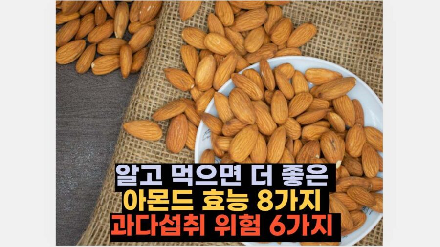 알고 먹으면 더 좋은  아몬드 효능 8가지  과다섭취 위험 6가지 