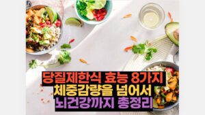 당질제한식 효능 8가지 체중감량을 넘어서 뇌건강까지 총정리