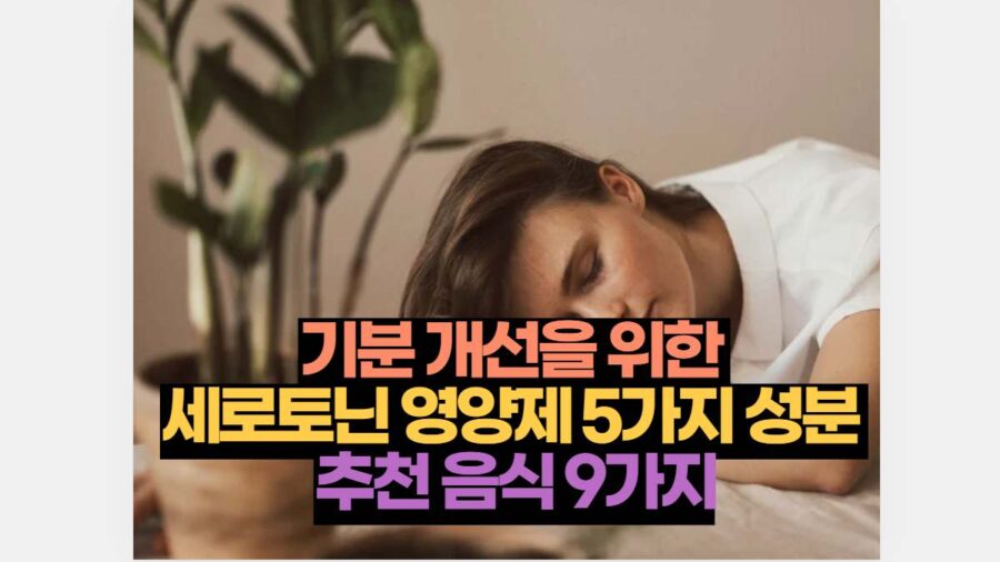 기분 개선을 위한  세로토닌 영양제 5가지 성분  추천 음식 9가지