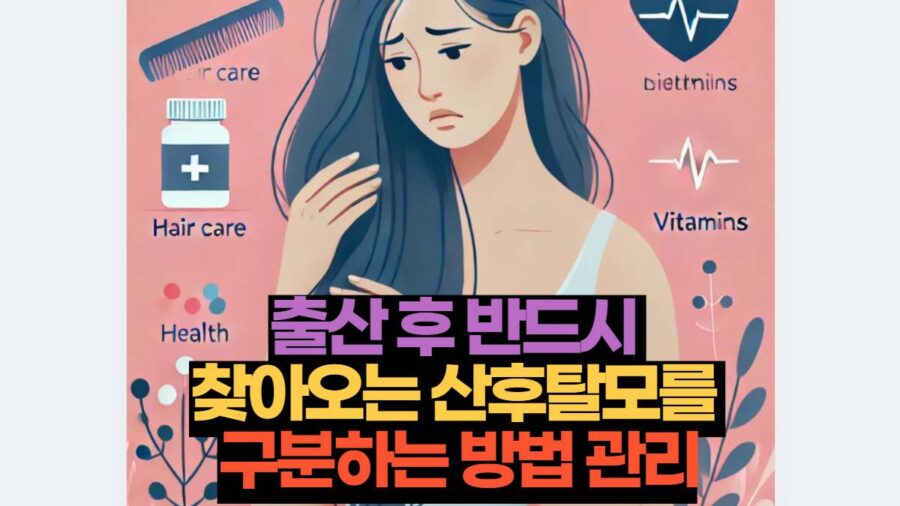 출산 후 반드시  찾아오는 산후탈모를  구분하는 방법 관리