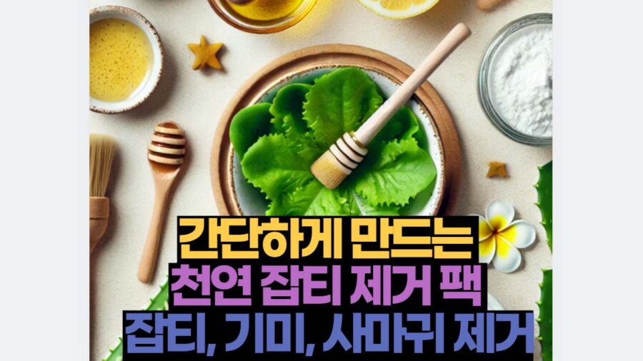 간단하게 만드는  천연 잡티 제거 팩  잡티, 기미, 사마귀 제거