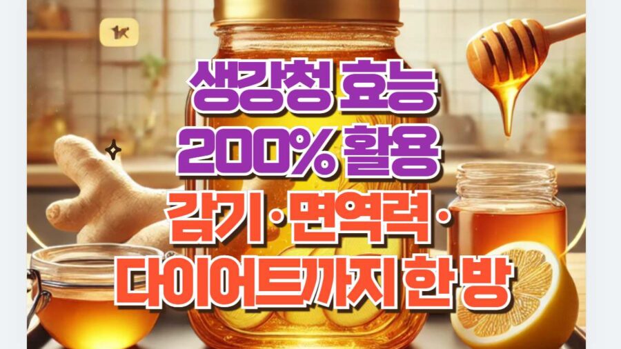 생강청 효능 200% 활용  감기·면역력· 다이어트까지 한 방