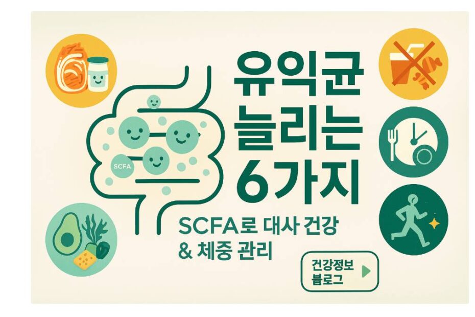 장내 유익균 늘리는 6가지 습관｜SCFA로 대사 건강&체중 관리